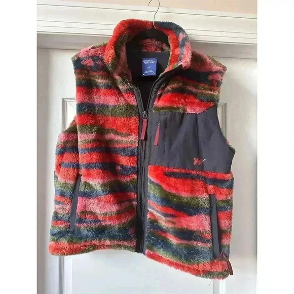 Without Walls Jackets & Blazers - Without Walls Women's Fleece Vest Size S Geometric Multicolor Casual